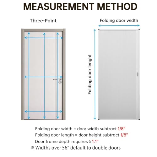 MaKefeile No-Drilling Interior Accordian Door,Sliding Folding Door with Aluminum Frame and Blackout Cellular Fabric, Room Divider Panels for Patio Closet Barn Hallways Shower Doors, Customize, Black MaKefeile