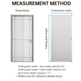 MaKefeile No-Drilling Interior Accordian Door,Sliding Folding Door with Aluminum Frame and Blackout Cellular Fabric, Room Divider Panels for Patio Closet Barn Hallways Shower Doors, Customize, Black MaKefeile
