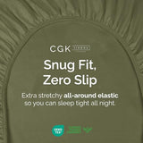 Queen Fitted Bed Sheet - Bottom Single Fitted Sheet Only - Soft Hotel Luxury Bedding w/ 8-16 Inch Deep Pockets - Breathable, Cooling & Wrinkle Free - Easy-Care, Fade and Shrink Resistant - Sage Green CGK Unlimited
