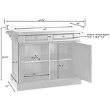 Pemberly Row Wood Butcher Block Top Kitchen Island with Square Stools in Black Pemberly Row