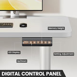 Flycity Electric L Shaped Standing Desk Adjustable Height, 63" x 55" Corner Stand Up Desk, Home Office Desk, Dual Motor Sit Stand Desk, Computer Desk with 3 Memory Preset & Lock, White Flycity