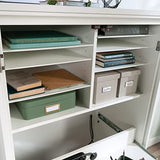 Sauder Miscellaneous Storage Craft & Sewing Armoire, L: 35.11" x W: 21.81" x H: 61.58", Glacier White finish Sauder