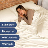 Twin Size 3 Piece Sheet Set - Comfy Breathable & Cooling Bed Sheets Set - Hotel Luxury Bedding for Women, Men, Kids, Teens, Boys & Girls - Deep Pockets, Ultra-Soft, Wrinkle Free - Oeko-Tex - Off White CGK Unlimited