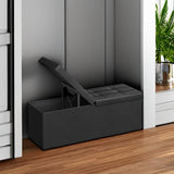 SONGMICS MAZIE Collection - 43 Inches Storage Ottoman Bench with Flipping Lid, Storage Chest with Iron Frame Support, Load 660 lb, for Living Room, Bedroom, Synthetic Leather, Black ULSF75BK SONGMICS