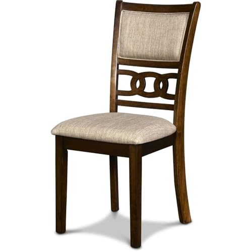 Pemberly Row Solid Wood 5-Piece Round Dining Set in Cherry Brown Pemberly Row