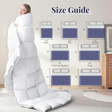 Ubauba Goose Feather Down Fiber Comforter Twin Size - Extra Fluffy 100% Cotton White Duvet Insert, High Fill Power, All-Season Medium Warmth, Hotel Luxury Bedding, 68 x 90 Inches Ubauba