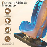 RESTREAL 4D Massage Chair Full Body, Zero Gravity SL-Track Shiatsu Electric Massage Chair Recliner, Airbag Massage, Deep Yoga Stretch with Heat Body Scan Bluetooth Foot Roller, Extendable Footrest RESTREAL
