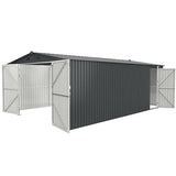 Jaxenor Outdoor Storage Shed 20x13 FT, Sheds & Outdoor Storage Clearance - Metal Garage Shed for Car, Truck, Bike, Lawnmower - Backyard Tool House Building with 2 Doors and 4 Vents Jaxenor