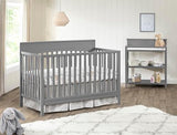 Oxford Baby Harper 4-in-1 Convertible Crib, Dove Gray, GreenGuard Gold Certified Oxford Baby