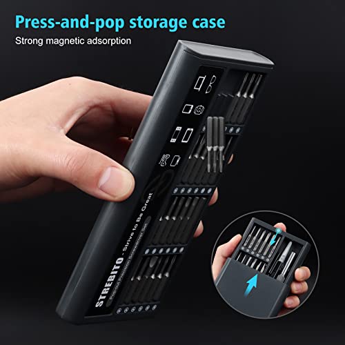 STREBITO Micro Screwdriver Set 50 in 1 Precision Screwdriver Set, Electronics Tool Kit Screwdriver Kit - Computer, iPhone, Macbook, PS4, PS5, Nintendo, Xbox Controller Repair Kit, S2 Multi Bit Driver STREBITO