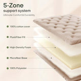 ZonLi Japanese Floor Futon Mattress 4" Thicken Tatami Mat Sleeping Pad 100% High Density Foam Foldable Dormitory Pad Tatami Mattress,for Floor Lounger Adult Pillow Bed Queen Size ZonLi
