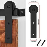 COGOOD Farmhouse Barn Door Mirror - 41" x 26" Rustic Wood Framed Wall Mirror for Bathroom, Living Room, Bedroom Wall Decor (Brown) COGOOD