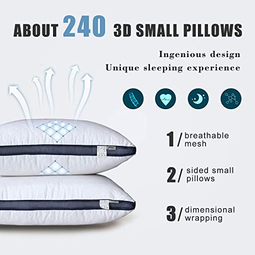Meoflaw Pillows for Sleeping (2-Pack), Luxury Hotel Pillows Queen Size Set of 2,Bed Pillows for Side and Back Sleeper (Queen) Meoflaw