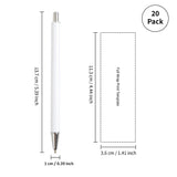 PYD Life 20 Pack Sublimation Pens Blanks No Clip Bulk White with 25 Pieces Shrink Wrap Films,Sublimation Ballpoint Pen Personalized DIY by Pen Heat Press Sublimation Oven PYD Life