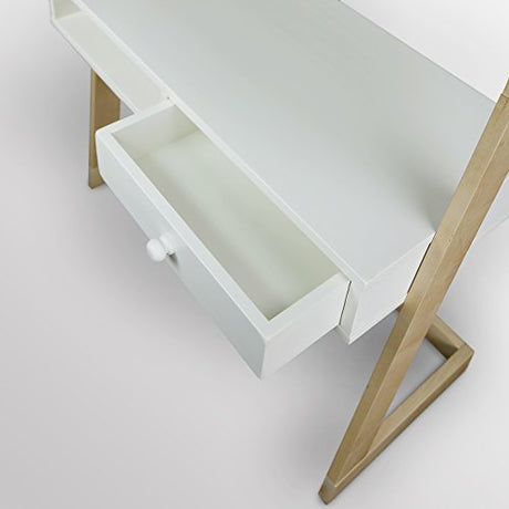 American Trails Freestanding Ladder Desk With Drawer, Natural Maple/White American Trails
