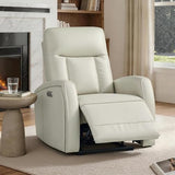KISLOT Wall Hugger Power Recliner Chair with USB & Type-C Ports Faux Leather Recliner 135° Reclining Small Space Electric Sofa for RV Living Room Bedroom