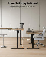 YORIWELL 63 Inches Reversible L Shaped Standing Desk for Home Office, Electric Height Adjustable Corner Computer Desk, Sit Stand up Table with Cup Holder, Ergonomic Gaming Desk, Rustic Brown YORIWELL