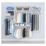 Rubbermaid Configurations Custom Closet Kit, 4-8 Ft. Adjustable Metal Wire Shelving, White Finish, Expandable Organization System, Hardware Included, for Home Closet/Pantry/Laundry/Mudroom Rubbermaid