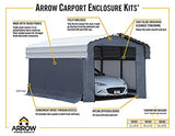 Arrow Carports Enclosure Kit for Galvanized Steel Carport, Fabric Carport Wall Panels, 20' x 20' x 7' Arrow