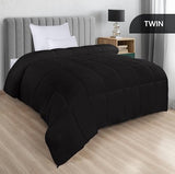 Utopia Bedding Comforters Twin Size, All Season Duvet Insert, Down Alternative Box Stitched Bed Comforter with Corner Tabs, Machine Washable (Black) Utopia Bedding