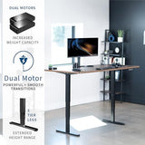 VIVO Electric 71 x 36 in Dual Motor Rustic Sit Stand Desk, Memory Height Adjustment, 2B Series, Vintage Brown Top Black Frame, DESK-KIT-2B7N-36 VIVO