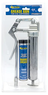 STAR BRITE Pistol Grease Gun with 3 OZ. Cartridge (028703),Silver STAR BRITE
