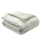 Laura Ashley Home - King Duvet Cover Set, Reversible Cotton Bedding, Includes Matching Shams with Bonus Euro Shams & Throw Pillows (Natalie Green, King) Laura Ashley
