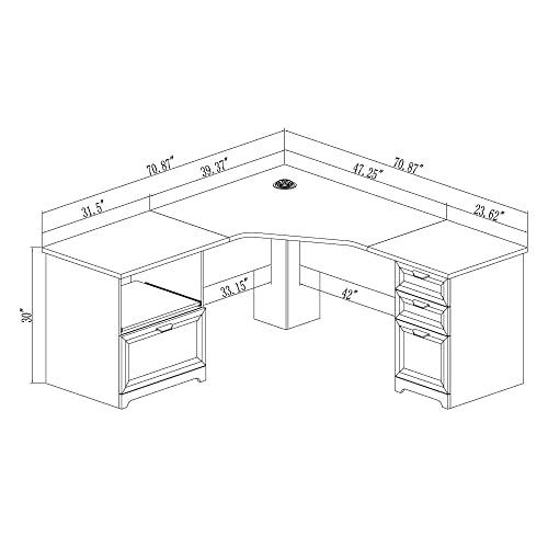 Realspace® Magellan Performance 71"W L-Shape Corner Desk, Cherry - WoodArtSupply