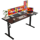 Agilestic Electric Standing Desk, Large 63 x 24 Inches Height Adjustable Desk, Sit Stand up Desk for Work Office Home, Splice Board, Black Agilestic