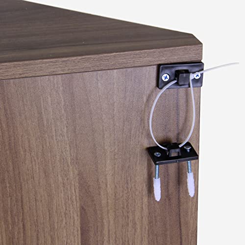 SogesHome Wood Corner Cabinet Wall Corner Storage Cabinet, Storage Display Table Stand Cabinet, with Doors and Open Shelf, for Small Places, Living SogesHome