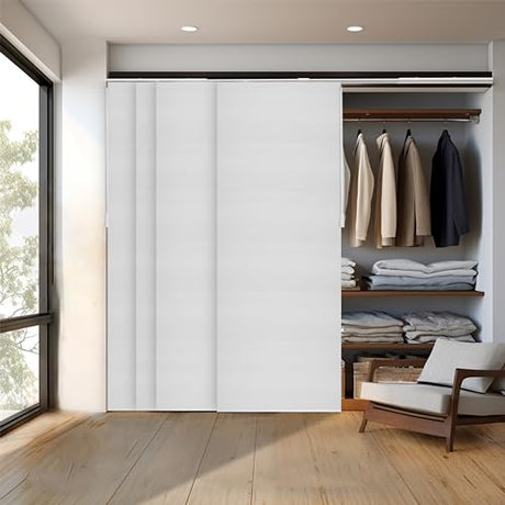 CHICOLOGY Blinds for Sliding Glass Doors , Vertical Blinds for Patio Doors , Room Divider ,Skyrise White (Light Filtering) W:46-86 x H: 0-96 inch CHICOLOGY