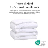 ROYALE LINENS Comforter - Queen Size Duvet Insert - All Season Soft Quilted Comforters with 8 Corner Tabs - Down Alternative Bedding Comforter - Box Stitched Duvet Insert (White, Queen 88"x88") ROYALE LINENS