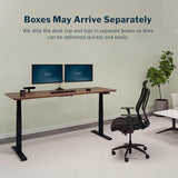 Vari Classic Electric Standing Desk - VariDesk Height Adjustable Sit/Stand Desk - Dual Motor with Memory Presets, Stable T-Style Legs - Gaming or Home Office Workstation - 72”x30”, Walnut/Black Vari