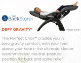 Perfect Chair Human Touch PC-420 Classic Manual Plus Zero Gravity Recliner, Black Vegan SoftHyde Vinyl, Extended Armrests, Solid Wood Stain Base (Walnut Wood Stain Base)