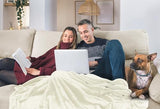 Utopia Bedding Fleece Blanket Queen Size Ivory 300GSM Luxury Fuzzy Soft Anti-Static Microfiber Bed Blanket (90x90 Inch) Utopia Bedding