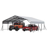 Garvee 20x20x9 ft Metal Carport, Oversized Metal Garage with Galvanized Steel Roof for All Weather, Heavy Duty Carports for Car, Boats and Tractor Garvee