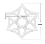 OSHIYINN Hanging Room Divider - 12Pcs 3D DIY Hollowed Out Hexagram Star Felt Fiber Surface High Density Polyester Fiber Screen Panel Home Office Decoratio Partition (Neon Green) OSHIYINN