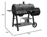 OKLAHOMA JOE'S® Canyon™ Charcoal and Propane Gas Combination Smoker and Grill, Black Steel, 24203004 Oklahoma Joe's