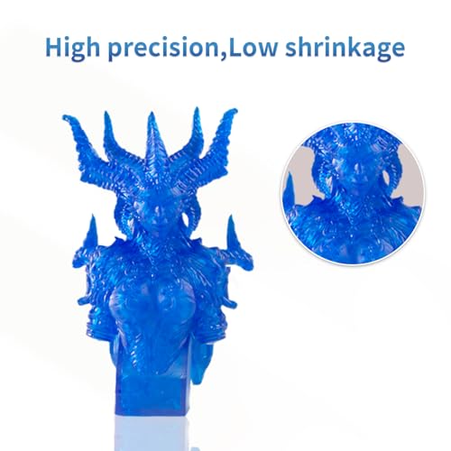 GEEETECH ABS-Like 3D Printer Resin, 405nm UV-Curing Photopolymer Resin, Strength and Toughness, High Precision, Low Viscosity, Low Odor, Compatible with LCD DLP Resin 3D Printers, Blue 1kg