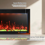 Valuxhome 42 inch Electric Fireplace Heater with App & Remote Control, Recessed and Wall Mounted Electric Fireplace, 1-9H Timer, 13 * 13 * 13 Color Combinations, Screen Touch, 1500/750W Valuxhome