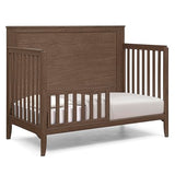 Delta Children Kendall 6-in1 Convertible Crib - Converts from Baby Crib to Toddler Bed, Daybed, Sofa Bed and Full-Size Bed with and Without Footboard, Fits Full-Size Crib Mattress, Teak Brown