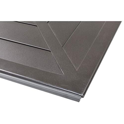 Hanover Montclair 7-Piece Outdoor Dining Set with 6 Swivel Rockers, Chili Red Cushions and Stamped Steel Rectangular Dining Table, Patio Dining Set for 6, Premium All-Weather Patio Furniture for Deck Hanover