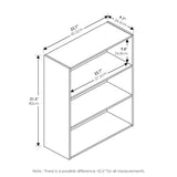 Furinno Pasir 3-Tier Open Shelf Bookcase in Elegant Plain White Furinno