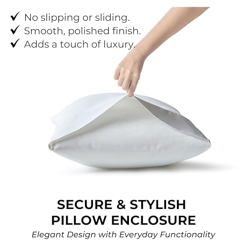 Mayil Manor 100% Natural Cotton Sheets Queen Size Bed Set | 500 TC Single-Ply Sateen Weave | Soft, Breathable, Hypoallergenic Solid 4-Piece Bedding with Deep Pocket Fitted, Flat, Pillowcase | White Mayil Manor