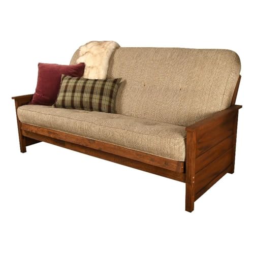 Pemberly Row Coil Hinged Full-Size Futon Mattress - Woodsmoke Brown Pemberly Row