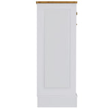 UEV Double Kitchen Trash Cabinets,Two Tilt Out Trash Cabinets with Solid Hideaway Drawers,Free Standing Wooden Kitchen Trash Can Recycling Cabinet Trash Can Holder (White) UEV