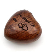 Wooden Heart Urn Keepsake Cremation Urn for Human pet Ashes Handcrafted Urn Heart Shaped - Perfect for Adults & Infants with Brass Stand 6inch with 5MOONSUN5