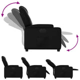 vidaXL Black Faux Leather Electric Recliner Chair - Motorized Reclining Armchair with Cup Holders for Living Room/Office vidaXL