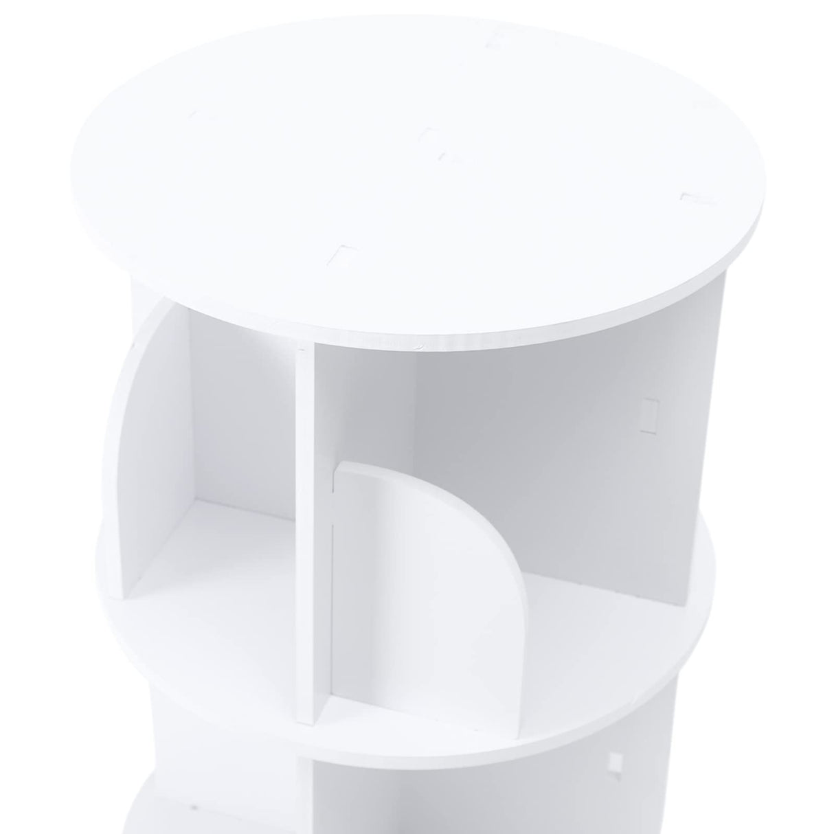 HAPPCUCOE 360° Rotating 4-Tier Bookcase - Stylish Floor Standing Organizer for Any Space HAPPCUCOE