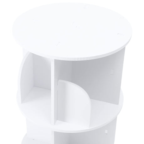 HAPPCUCOE 360° Rotating 4-Tier Bookcase - Stylish Floor Standing Organizer for Any Space HAPPCUCOE